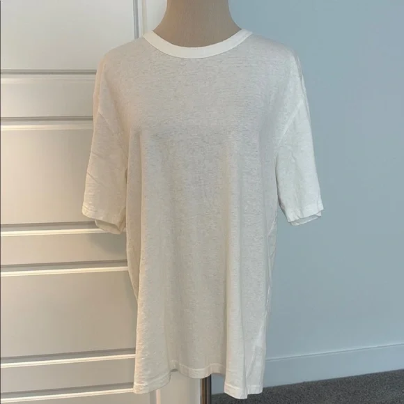 Everlane White Tee with Green Graphic - Picture 3 of 4